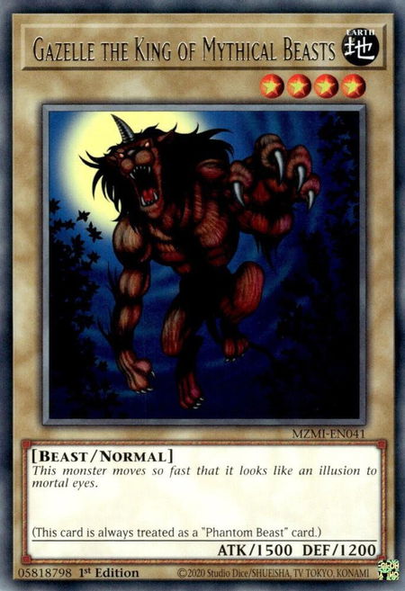 Gazelle the King of Mythical Beasts - Maze of Millennia YuGiOh trading card