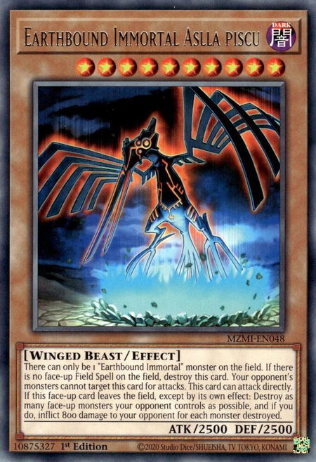 Earthbound Immortal Aslla Piscu - Maze of Millennia YuGiOh trading card