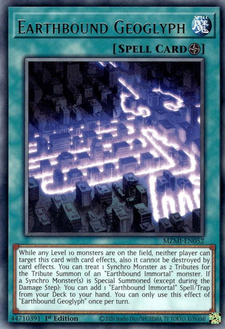 Earthbound Geoglyph - Maze of Millennia YuGiOh trading card