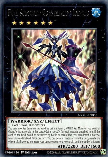 Full Armored Crystalzero Lancer - Maze of Millennia YuGiOh trading card