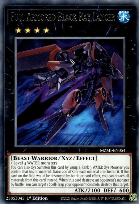 Full Armored Black Ray Lancer - Maze of Millennia YuGiOh trading card