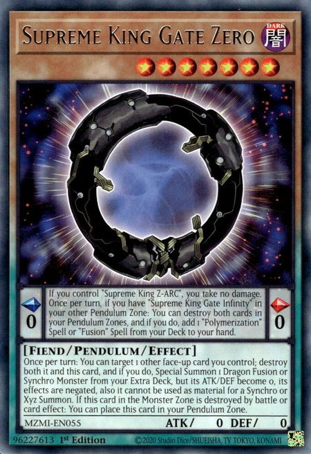 Supreme King Gate Zero - Maze of Millennia YuGiOh trading card