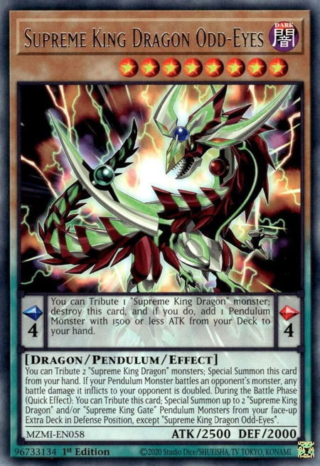 Supreme King Dragon Odd-Eyes - Maze of Millennia YuGiOh trading card