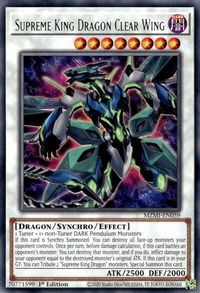 Supreme King Dragon Clear Wing - Maze of Millennia (MZMI) #MZMI-EN059 - Rare YuGiOh Trading Card