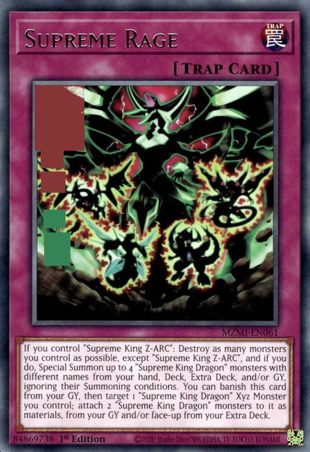 Supreme Rage - Maze of Millennia YuGiOh trading card