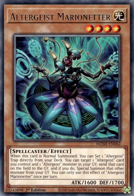 Altergeist Marionetter - Maze of Millennia YuGiOh trading card