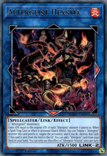 Altergeist Hexstia - Maze of Millennia YuGiOh trading card