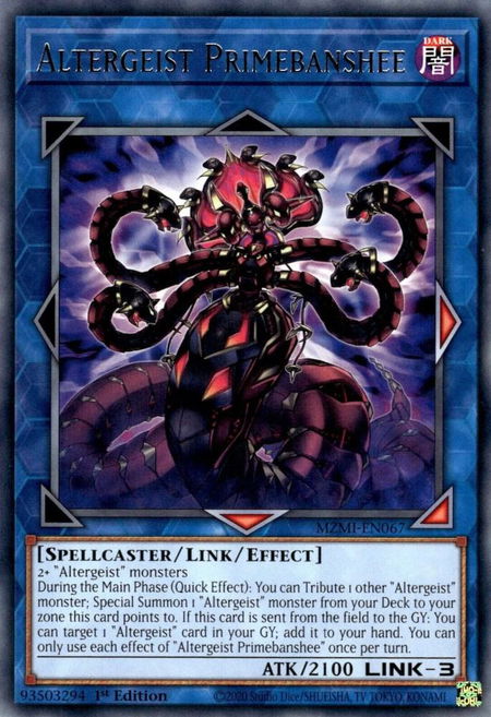 Altergeist Primebanshee - Maze of Millennia YuGiOh trading card