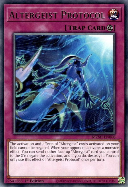Altergeist Protocol - Maze of Millennia YuGiOh trading card
