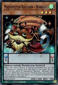 Majespecter Raccoon - Bunbuku - Maze of Millennia (MZMI) #MZMI-EN072 - Super Rare YuGiOh Trading Card