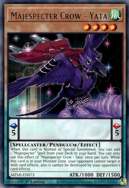 Majespecter Crow - Yata - Maze of Millennia YuGiOh trading card