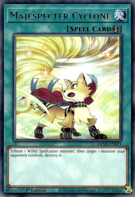 Majespecter Cyclone - Maze of Millennia YuGiOh trading card