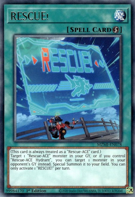 RESCUE! - Maze of Millennia YuGiOh trading card