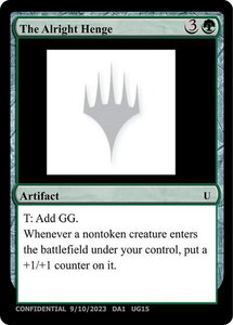 The Alright Henge - Un-Known Event Playtest Cards #null - Uncommon Magic: The Gathering Trading Card