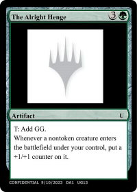 The Alright Henge - Un-Known Event Playtest Cards  #null - Uncommon Magic: The Gathering Trading Card