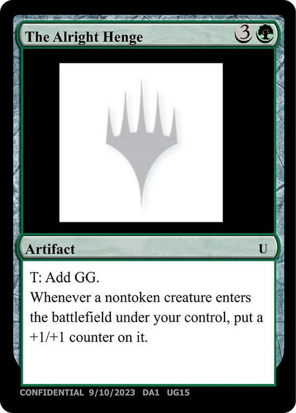 The Alright Henge - Un-Known Event Playtest Cards Magic: The Gathering trading card