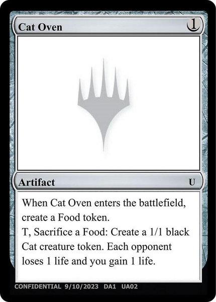 Cat Oven - Un-Known Event Playtest Cards Magic: The Gathering trading card
