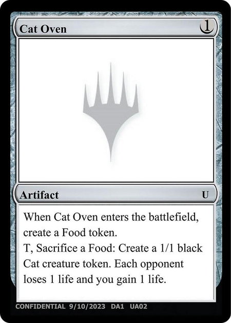 Cat Oven - Un-Known Event Playtest Cards Magic: The Gathering trading card