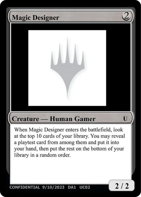 Magic Designer - Un-Known Event Playtest Cards Magic: The Gathering trading card