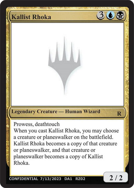 Kallist Rhoka - Un-Known Event Playtest Cards Magic: The Gathering trading card