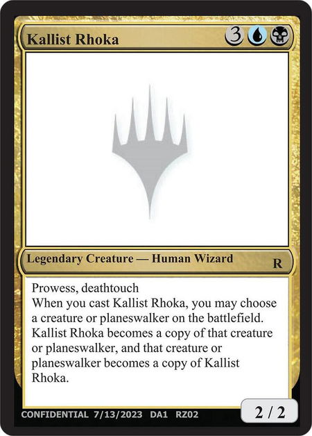 Kallist Rhoka - Un-Known Event Playtest Cards Magic: The Gathering trading card