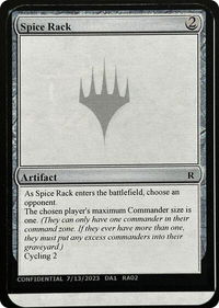 Spice Rack - Un-Known Event Playtest Cards  #null - Rare Magic: The Gathering Trading Card