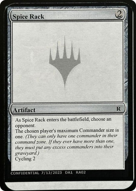 Spice Rack - Un-Known Event Playtest Cards Magic: The Gathering trading card