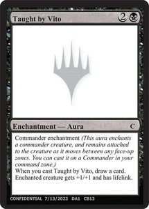 Taught by Vito - Un-Known Event Playtest Cards #null - Common Magic: The Gathering Trading Card