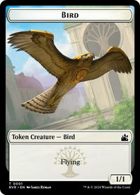 Bird // Angel (0002) Double-Sided Token - Ravnica Remastered (RVR) #1 // 2 - Token Magic: The Gathering Trading Card