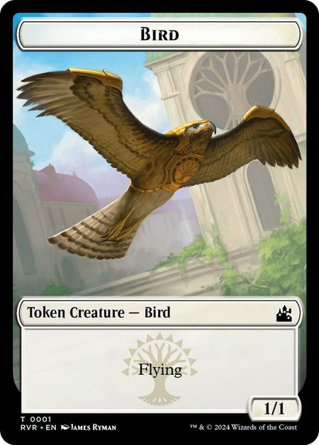Bird // Angel (0003) Double-Sided Token trading card from Ravnica Remastered Bird // Angel (0003) Double-Sided Token - Ravnica Remastered Magic: The Gathering trading card