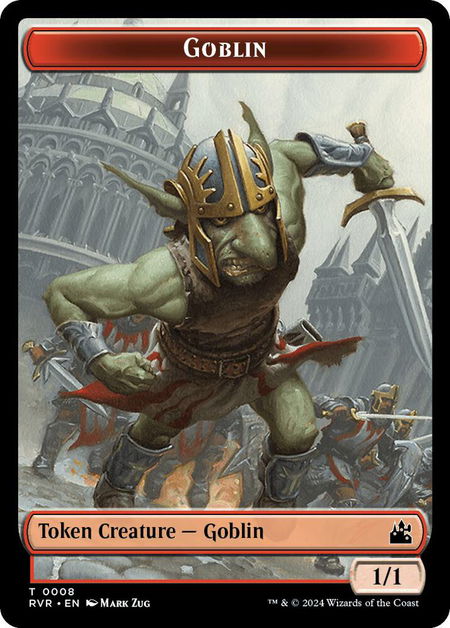Goblin (0008) // Goblin (0009) Double-Sided Token trading card from Ravnica Remastered Goblin (0008) // Goblin (0009) Double-Sided Token - Ravnica Remastered Magic: The Gathering trading card