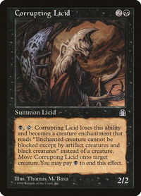 Corrupting Licid - Stronghold (STH) #null - Uncommon Magic: The Gathering Trading Card