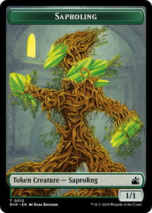 Saproling // Angel (0002) Double-Sided Token - Ravnica Remastered (RVR) #12 // 2 - Token Magic: The Gathering Trading Card