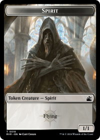 Spirit (0018) // Bird Illusion Double-Sided Token - Ravnica Remastered (RVR) #18 // 5 - Token Magic: The Gathering Trading Card