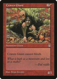 Craven Giant - Stronghold (STH) #null - Common Magic: The Gathering Trading Card