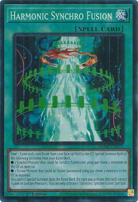 Harmonic Synchro Fusion (CR) - Maze of Millennia YuGiOh trading card