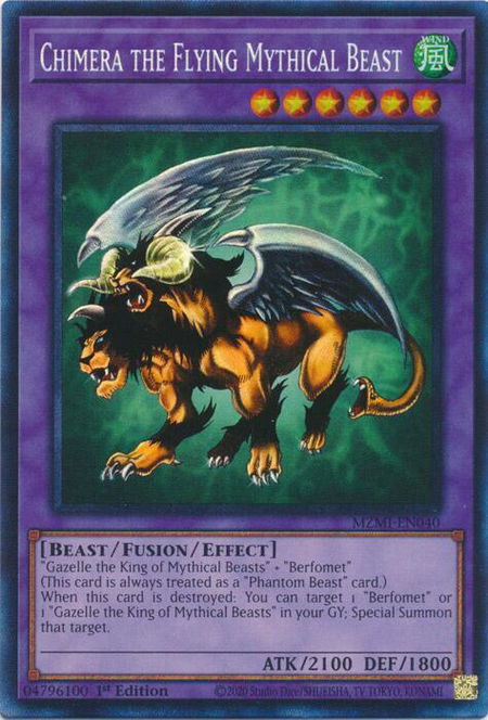 Chimera the Flying Mythical Beast (CR) - Maze of Millennia YuGiOh trading card