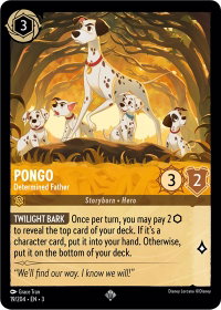 Pongo - Determined Father - Into the Inklands (3) #19/204 - Super Rare Disney Lorcana Trading Card