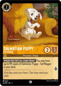 Dalmatian Puppy - Tail Wagger (4a/204) - Into the Inklands (3) #4a/204 - Common Disney Lorcana Trading Card