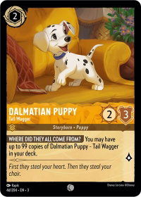 Dalmatian Puppy - Tail Wagger (4d/204) - Into the Inklands (3) #4d/204 - Common Disney Lorcana Trading Card
