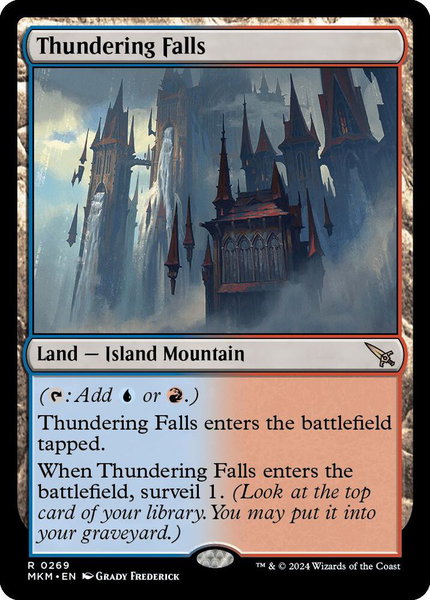 Thundering Falls - Murders at Karlov Manor Magic: The Gathering trading card