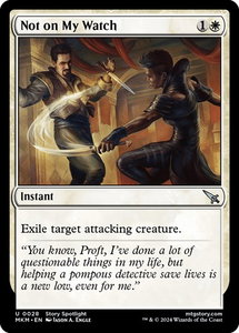 Not on my Watch - Murders at Karlov Manor (MKM) #28 - Uncommon Magic: The Gathering Trading Card
