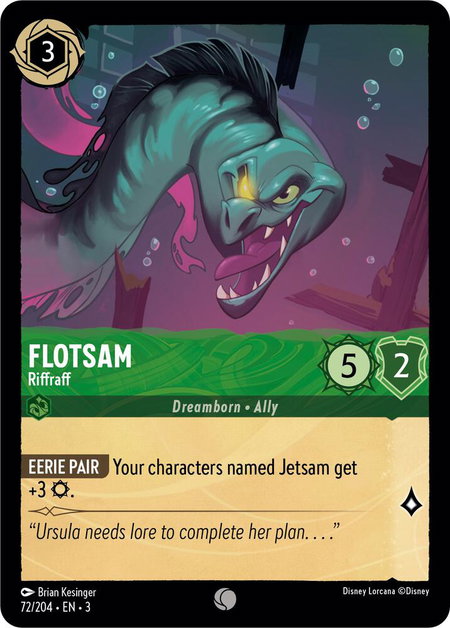 Flotsam - Riffraff - Into the Inklands Disney Lorcana trading card