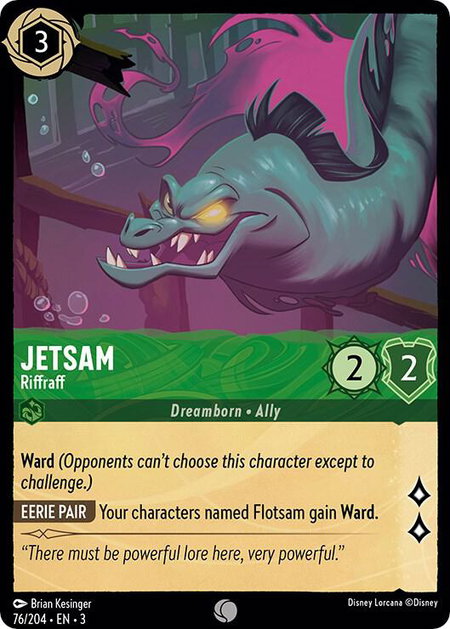 Jetsam - Riffraff - Into the Inklands Disney Lorcana trading card