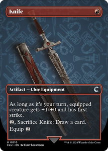 Knife (Borderless) - Ravnica: Clue Edition (CLU) #10 - Uncommon Magic: The Gathering Trading Card