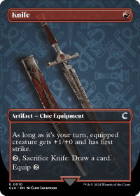 Knife (Borderless) - Ravnica: Clue Edition (CLU) #10 - Uncommon Magic: The Gathering Trading Card