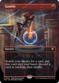 Gamble (Borderless) - Special Guests (SPG) #24 - Mythic Magic: The Gathering Trading Card
