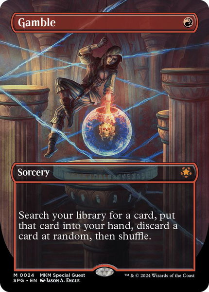 Gamble (Borderless) trading card from Special Guests Gamble (Borderless) - Special Guests Magic: The Gathering trading card