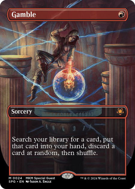 Gamble (Borderless) - Special Guests Magic: The Gathering trading card