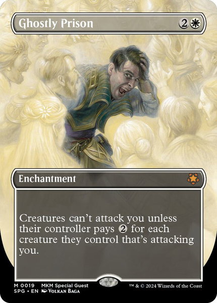 Ghostly Prison (Borderless) trading card from Special Guests Ghostly Prison (Borderless) - Special Guests Magic: The Gathering trading card